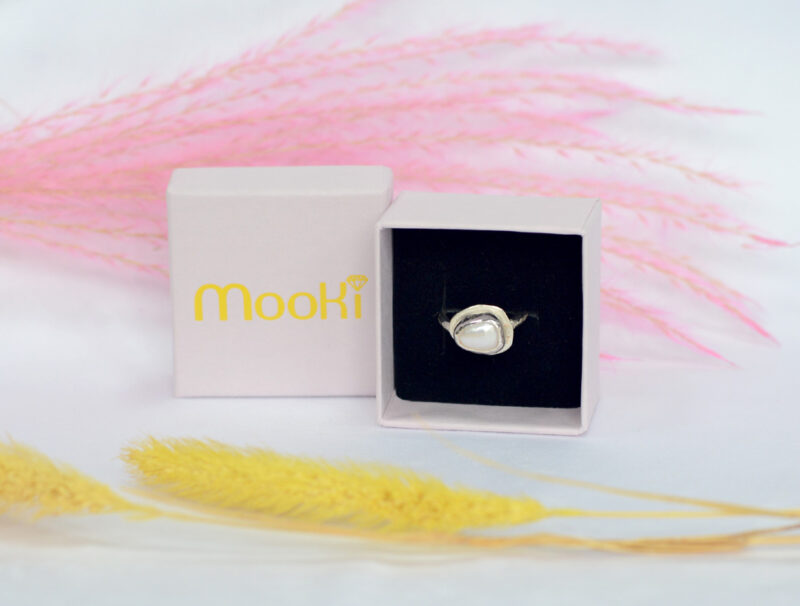 pearl queen ring mooki jewellery freshwater organic sterling silver