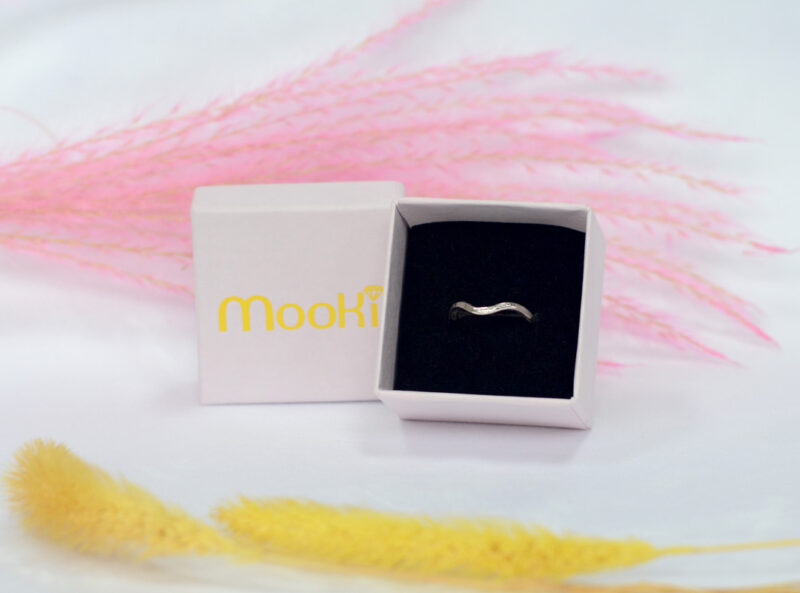 organic wave ring mooki jewellery recycled sterling silver wavy wiggle