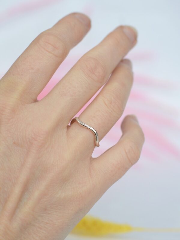 neptune organic wave ring mooki jewellery recycled sterling silver wavy wiggle