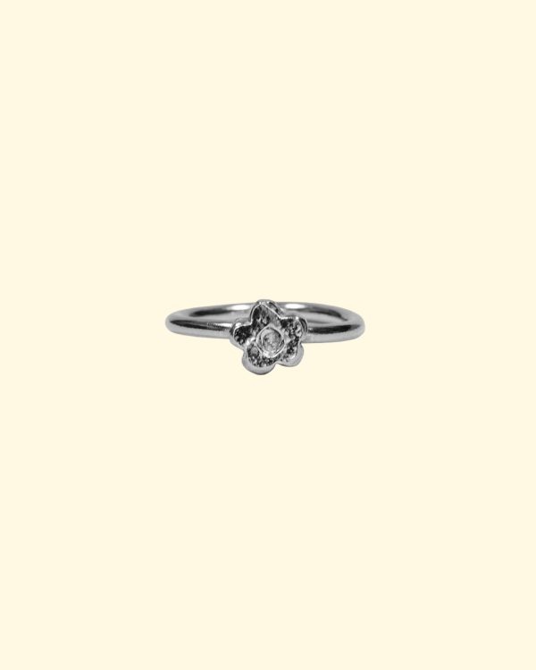 baby bloom ring flower dainty silver mooki jewellery
