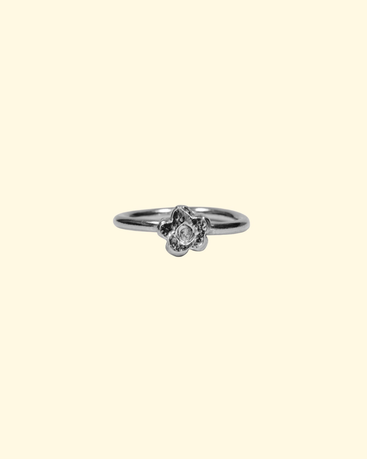 baby bloom ring flower dainty silver mooki jewellery