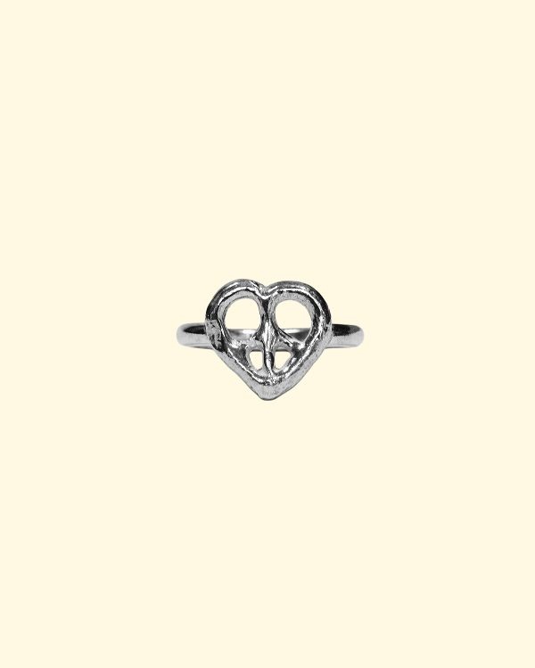 baby unity ring love peace handmade recycled silver unique mooki jewellery