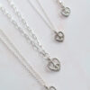 love & peace midi necklace recycled sterling silver mooki jewellery