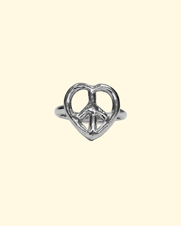 unity ring love peace handmade recycled silver unique mooki jewellery