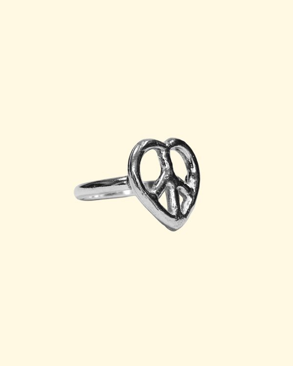 unity ring love peace handmade recycled silver unique mooki jewellery