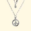 peace trace necklace cnd luxury recycled sterling silver hand made unique mooki jewellery