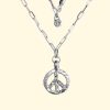 peace trace necklace cnd luxury recycled sterling silver hand made unique mooki jewellery