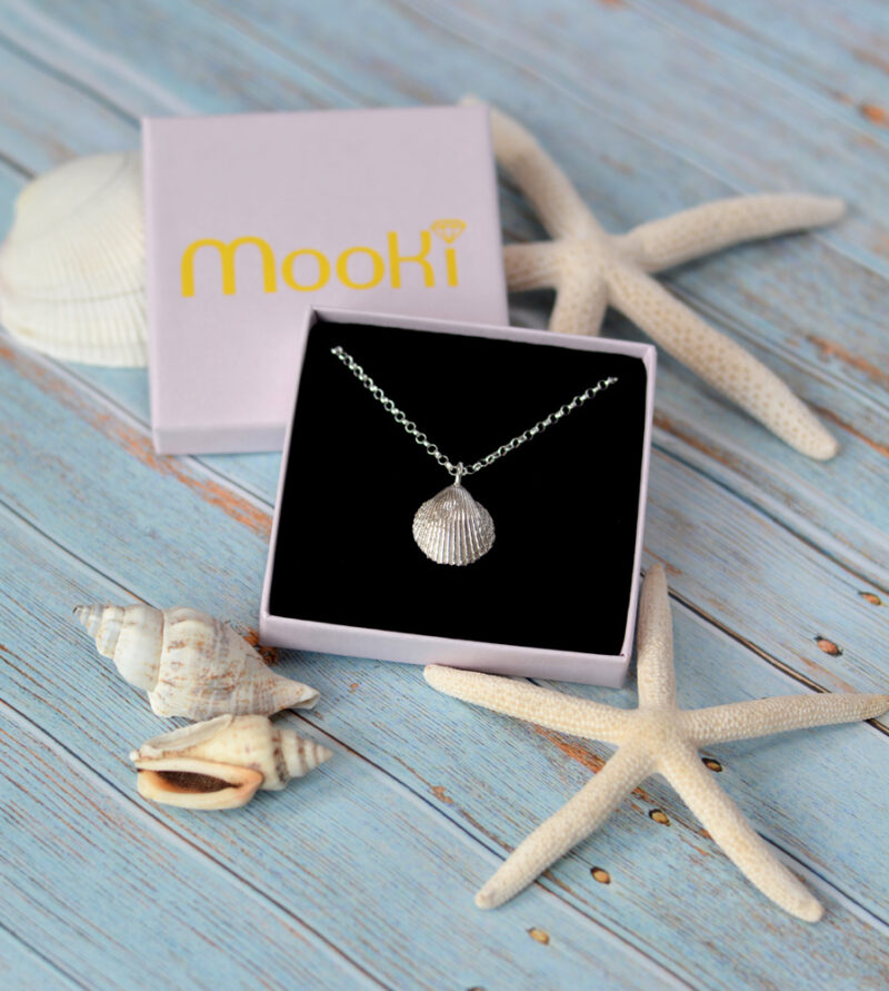 maxi shell necklace pendant belcher chain mooki jewellery waltham grimsby jewellers handcrafted silver cleethorpes beach