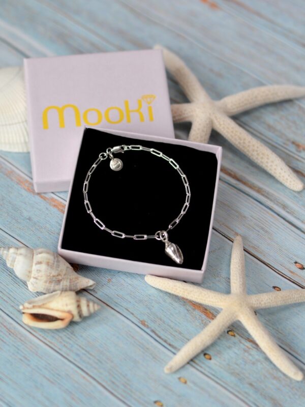 MooKi Jewellery Recycled Silver Whelk Shell Charm Grimsby Jewellers