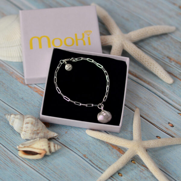 midi shell trace bracelet mooki jewellery waltham grimsby jewellers handcrafted silver cleethorpes beach