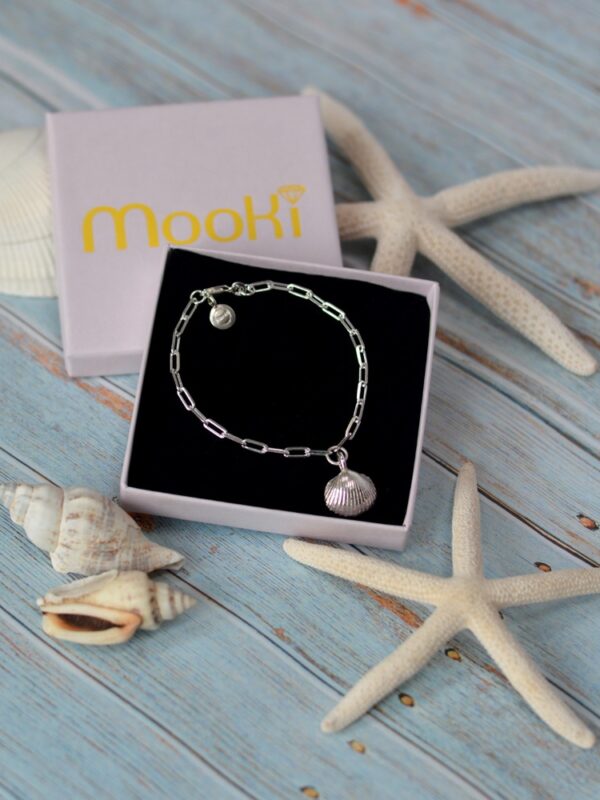 cockle shell trace bracelet mooki jewellery waltham grimsby jewellers handcrafted silver cleethorpes beach