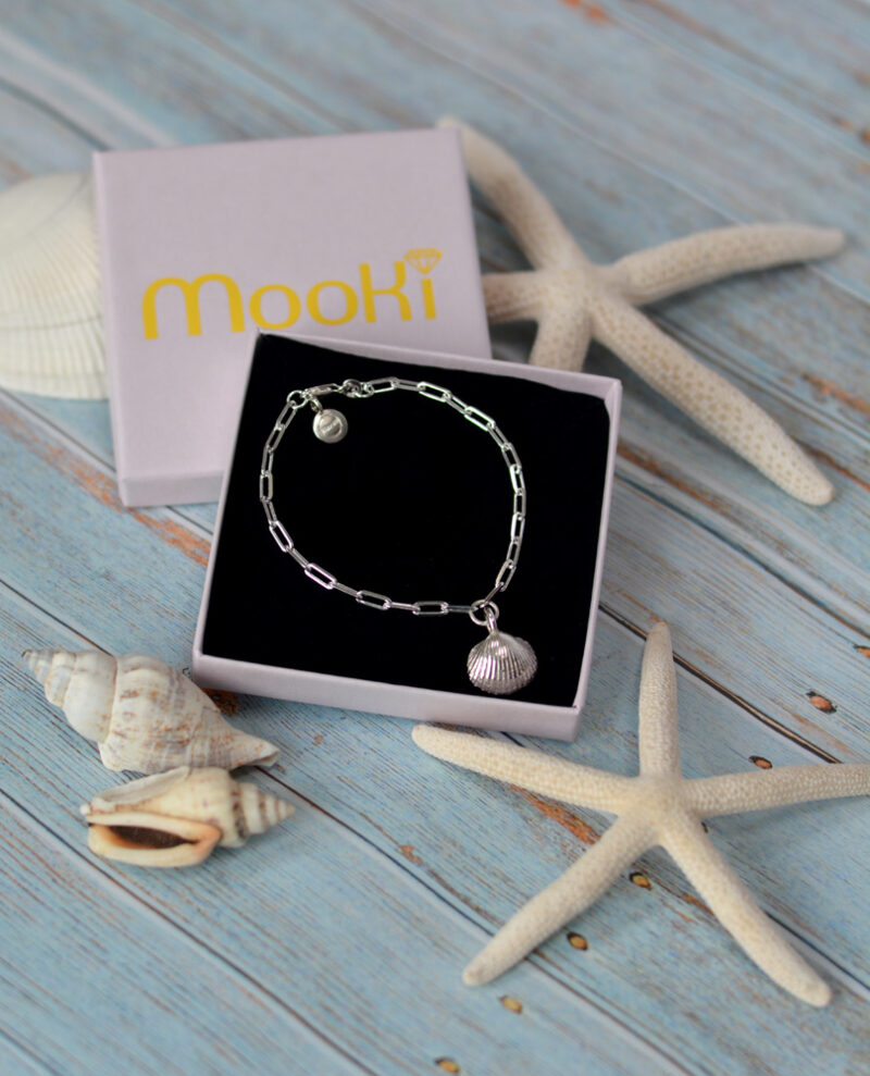 midi shell trace bracelet mooki jewellery waltham grimsby jewellers handcrafted silver cleethorpes beach