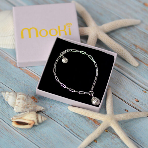 MooKi Jewellery Hoop Earrings Recycled Silver Winkle Shell Charm Waltham Grimsby Jewellers