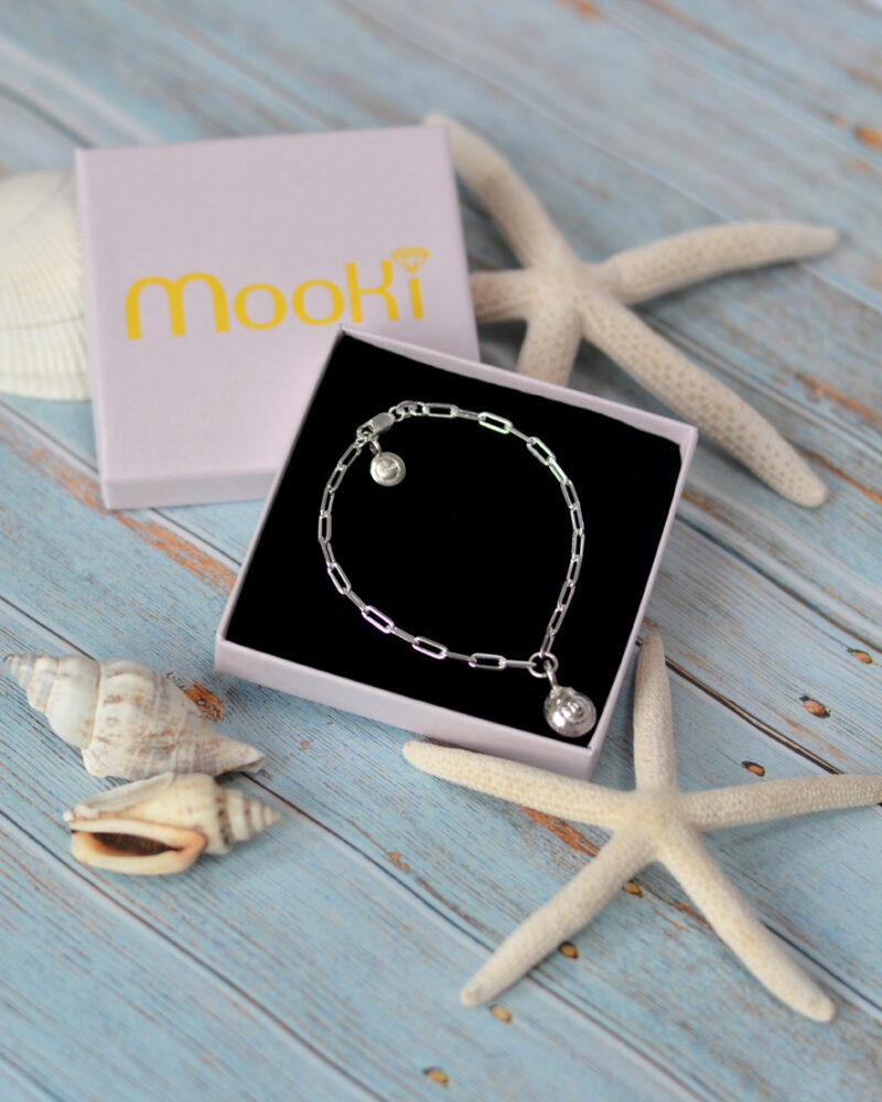 MooKi Jewellery Hoop Earrings Recycled Silver Winkle Shell Charm Waltham Grimsby Jewellers