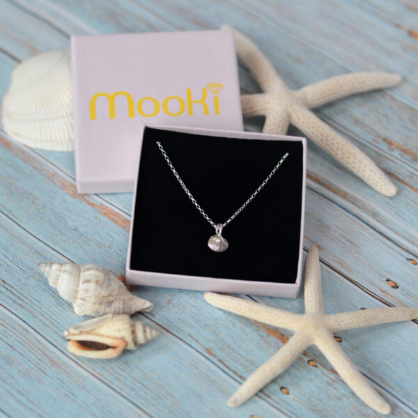 baby shell necklace pendant belcher chain mooki jewellery waltham grimsby jewellers handcrafted silver cleethorpes beach