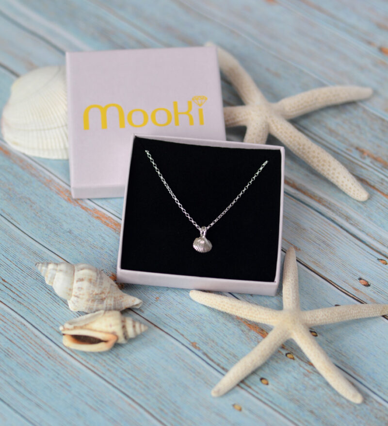 baby shell necklace pendant belcher chain mooki jewellery waltham grimsby jewellers handcrafted silver cleethorpes beach