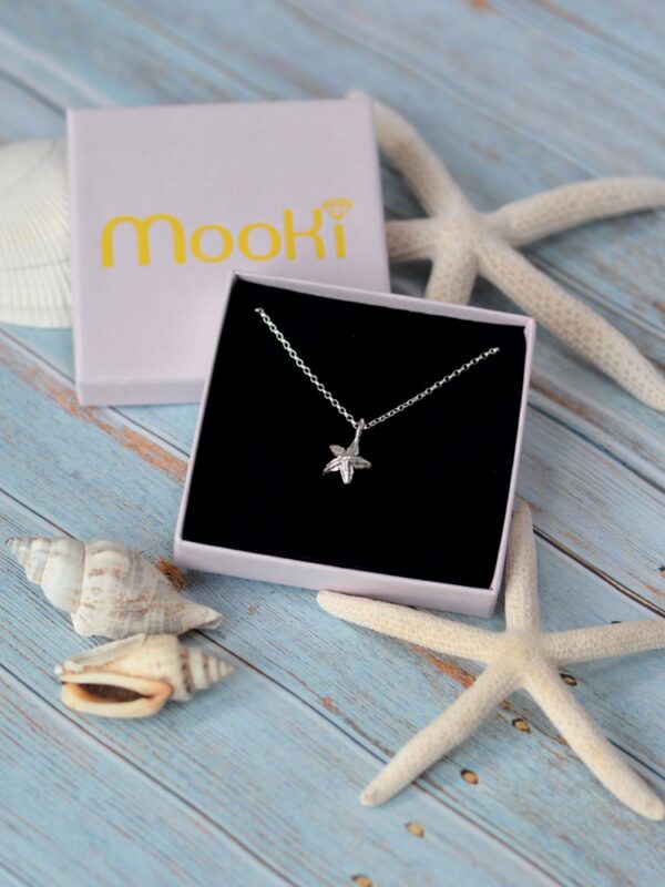 mooki baby starfish trace paperclip silver bracelet jewellery