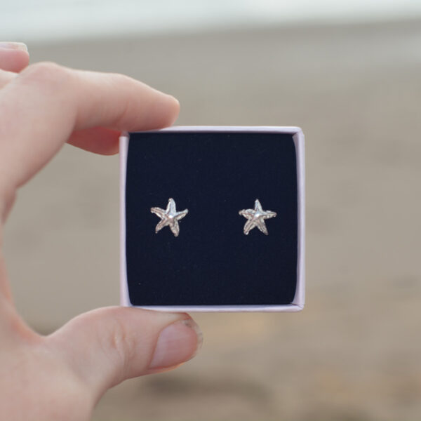 starfish studs earrings mooki jewellery waltham grimsby jewellers handcrafted silver cleethorpes