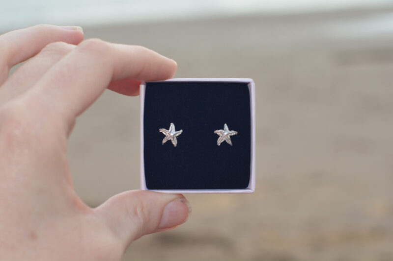 starfish studs earrings mooki jewellery waltham grimsby jewellers handcrafted silver cleethorpes