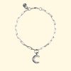 celeste bracelet crescent moon luxury recycled sterling silver hand made unique mooki jewellery