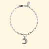 celeste bracelet crescent moon luxury recycled sterling silver hand made unique mooki jewellery