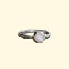 selene ring rainbow moonstone organic hammered recycled silver unique handmade mooki jewellery