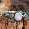 selene ring rainbow moonstone organic hammered recycled silver unique handmade mooki jewellery