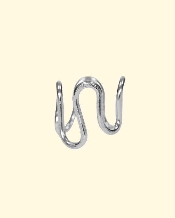 wiggle ring wonky wiggly abstract sterling silver handmade mooki jewellery