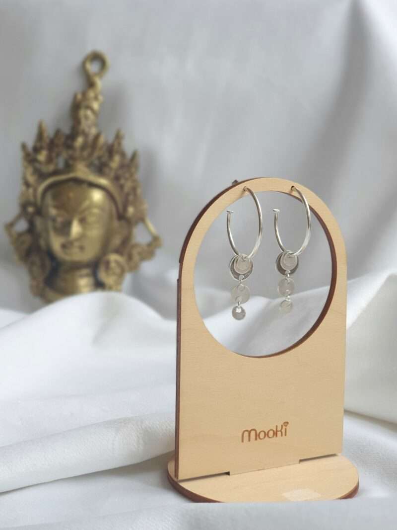 triple tara hoops mooki jewellery silver maxi earrings