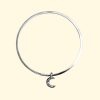 celeste bangle crescent moon luxury recycled sterling silver hand made unique mooki jewellery