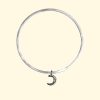 celeste bangle crescent moon luxury recycled sterling silver hand made unique mooki jewellery