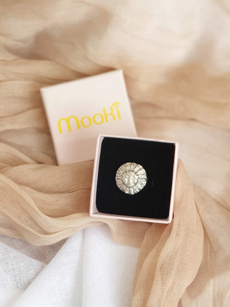 mooki jewellery surya sun ring chunky sterling silver handmade