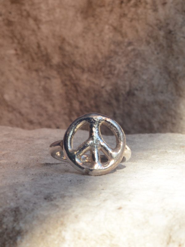 peace ring mooki jewellery sustainable recycled sterling silver cnd ban the bomb