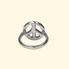 peace ring hand carved handmade recycled silver cnd ban the bomb mooki jewellery