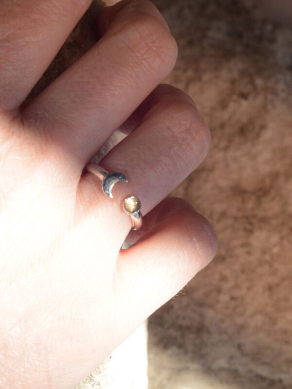 MooKi Alignment Sun Moon Ring Citrine Silver
