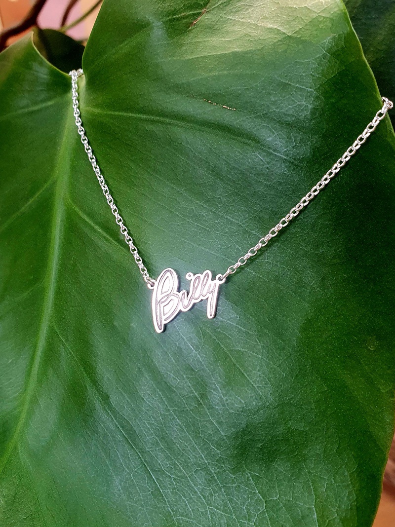 signature handwriting necklace pendant 3d mooki jewellery