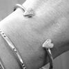 mooki jewellery pure heart cuff silver