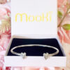 mooki jewellery pure heart cuff silver