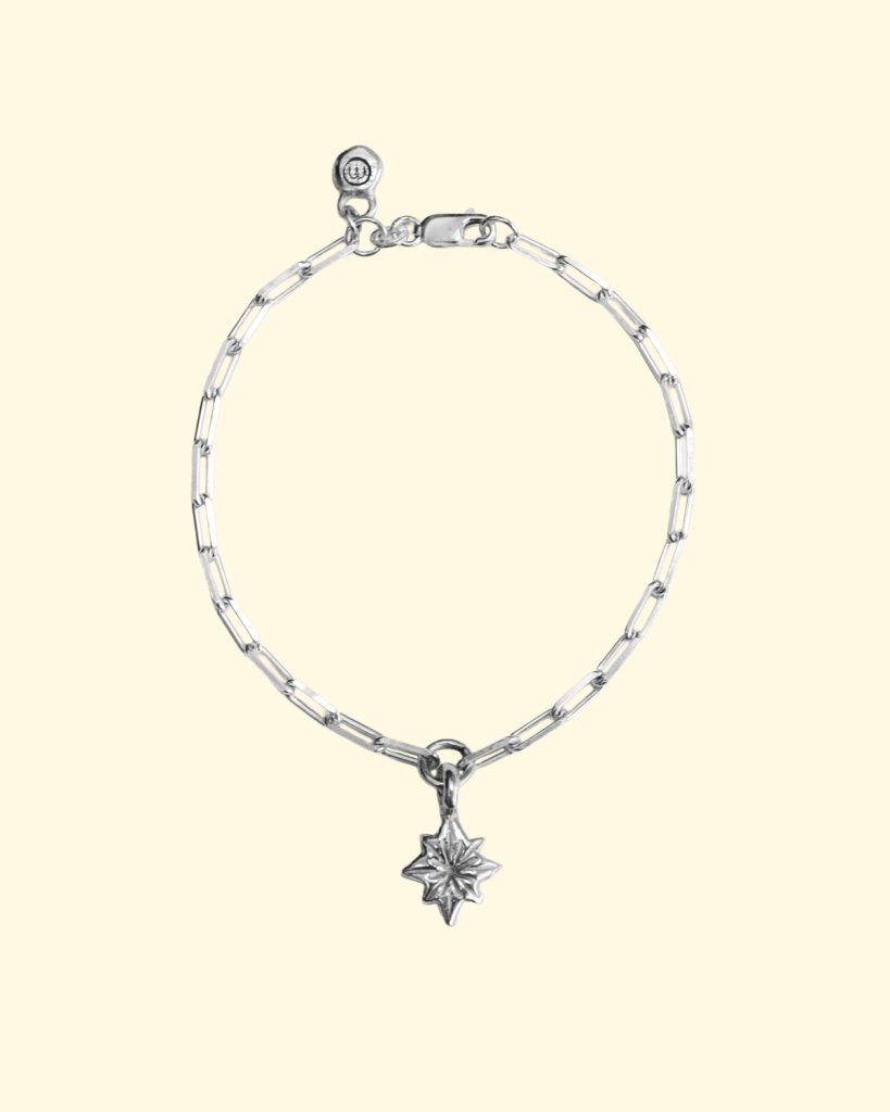 polaris bracelet north star luxury recycled sterling silver hand made unique mooki jewellery