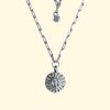 surya trace necklace sun goddess face luxury recycled sterling silver hand made unique mooki jewellery