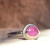 pink sapphire ring ooak one of a kind unique gemstone handmade mooki jewellery