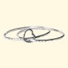 family tree bangle double two heart name personalised engraved hand stamped luxury recycled sterling silver hand made unique mooki jewellery