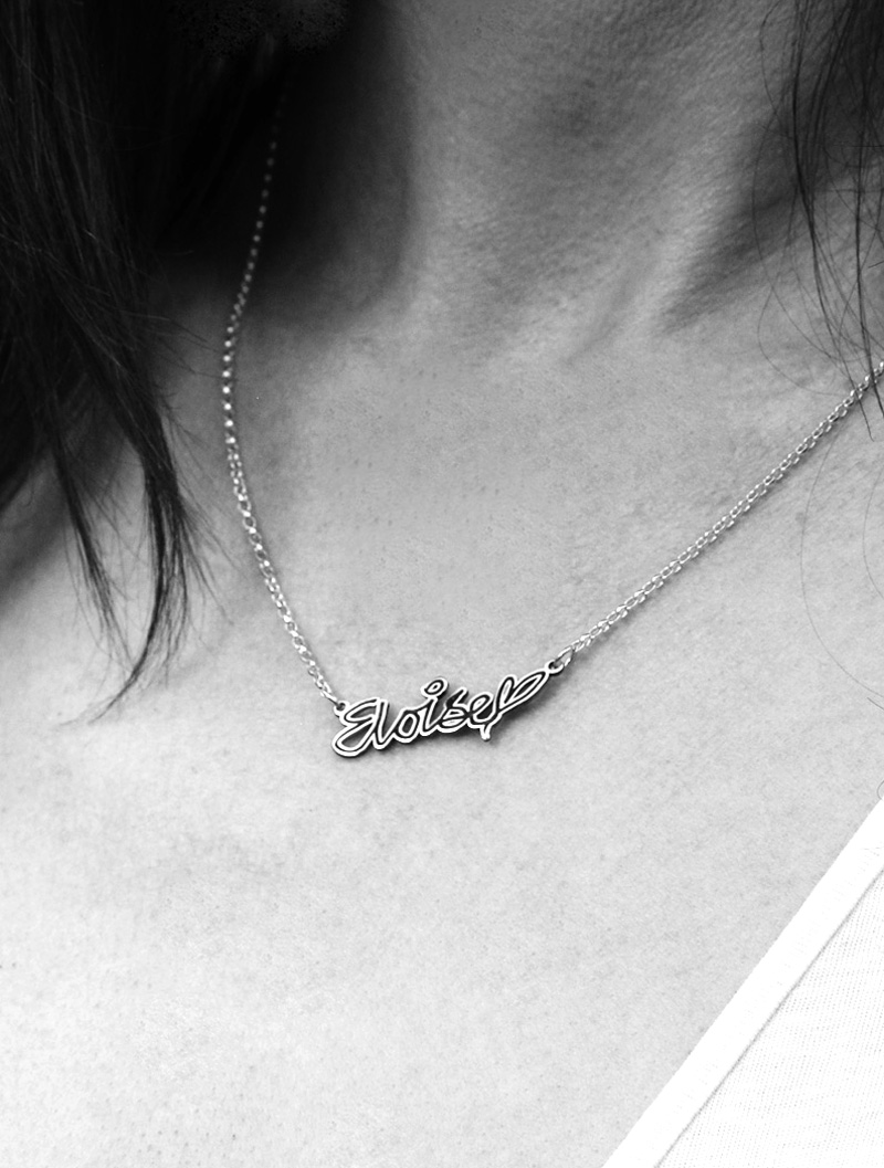 signature handwriting necklace pendant 3d mooki jewellery