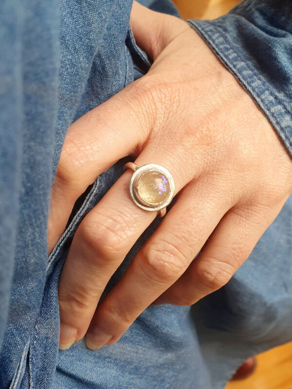 mooki angel ring family child pet loss memorial grief ashes fur jewellery