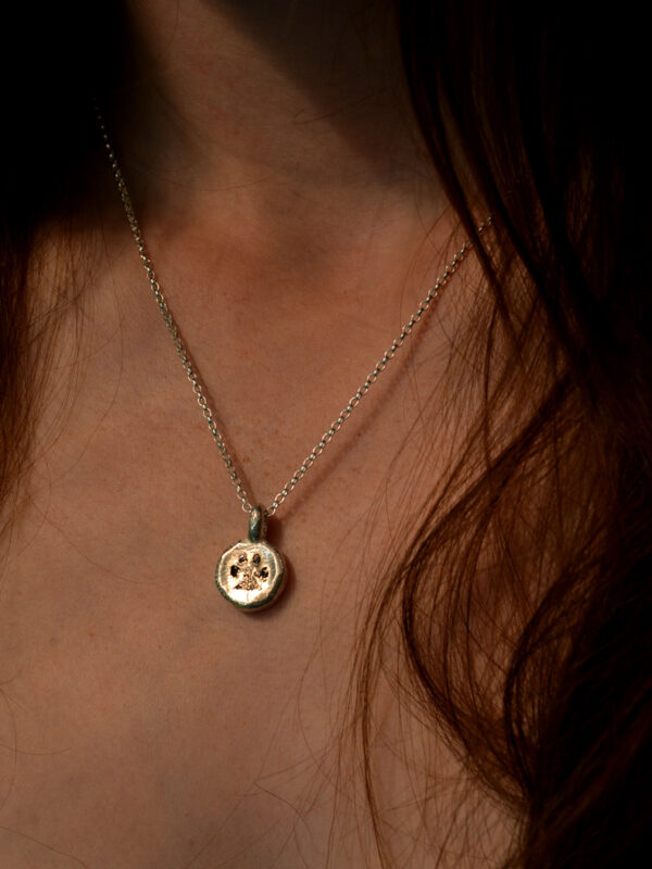 pawtograph necklace mooki pet dog cat paw print engraved necklace