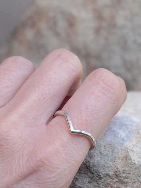 mooki wish ring wishbone v shaped ring