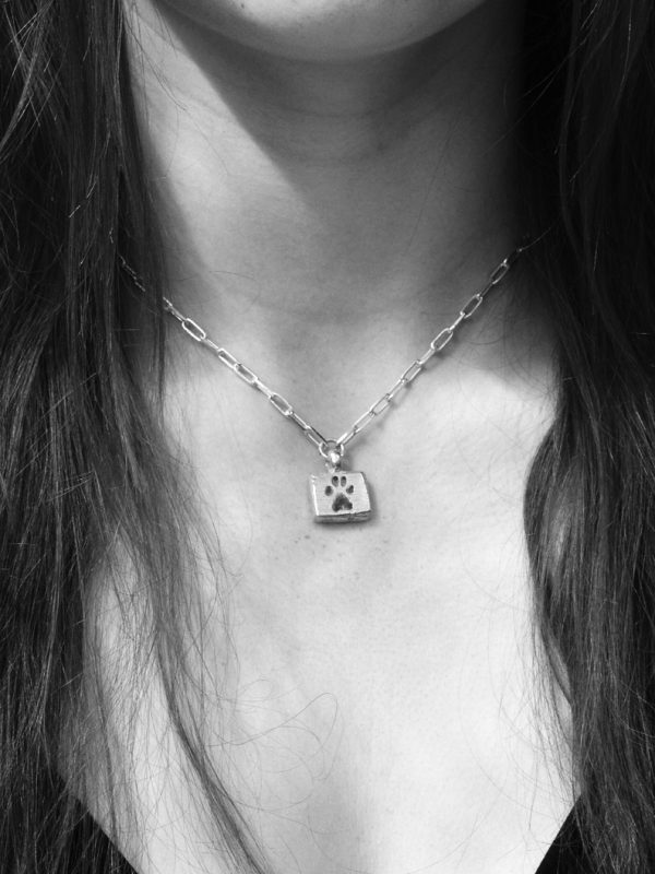 pawtograph necklace mooki pet dog cat paw print engraved necklace