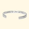handwriting cuff inside bangle bracelet recycled sterling silver mooki jewellery