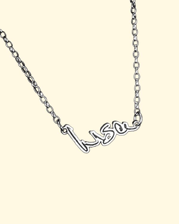 signature handwriting necklace pendant 3d mooki jewellery