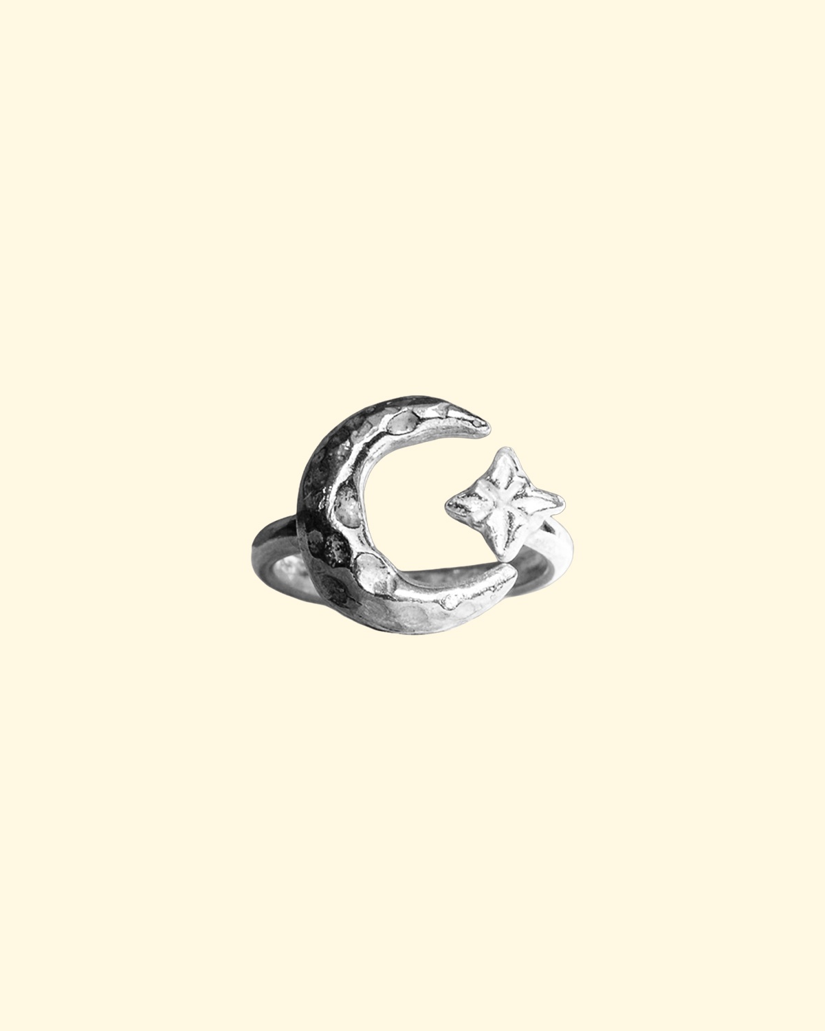 celeste ring mooki jewellery moon star ring chunky sterling silver cleethorpes british designer
